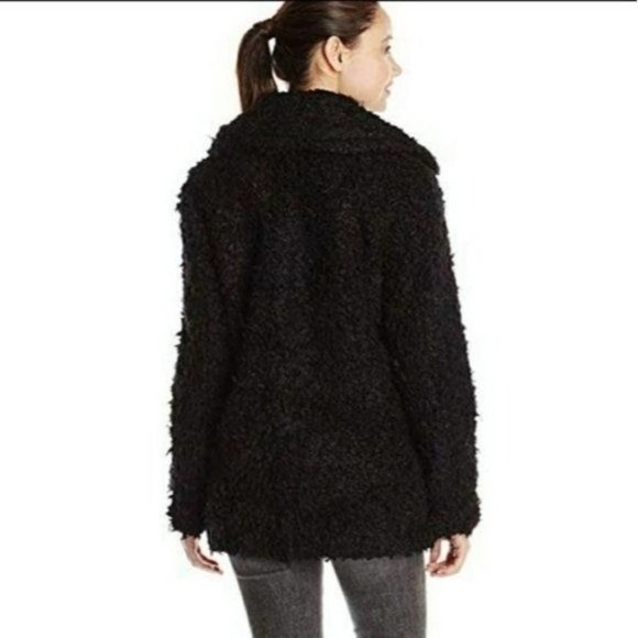 Celebrity Pink Faux Fur Black Snsp Button Coat NWT Medium‎ - Picture 6 of 8